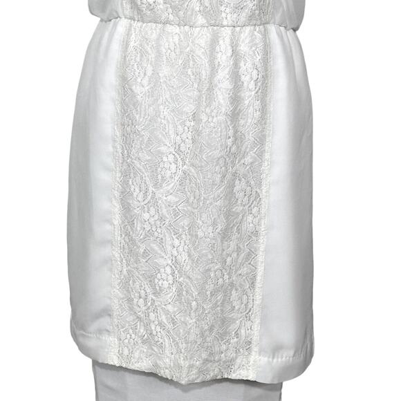 Chic par by Jacob Lace Panel Front Sheath Dress White Women 4 NWT Bridal Shower - Picture 6 of 10